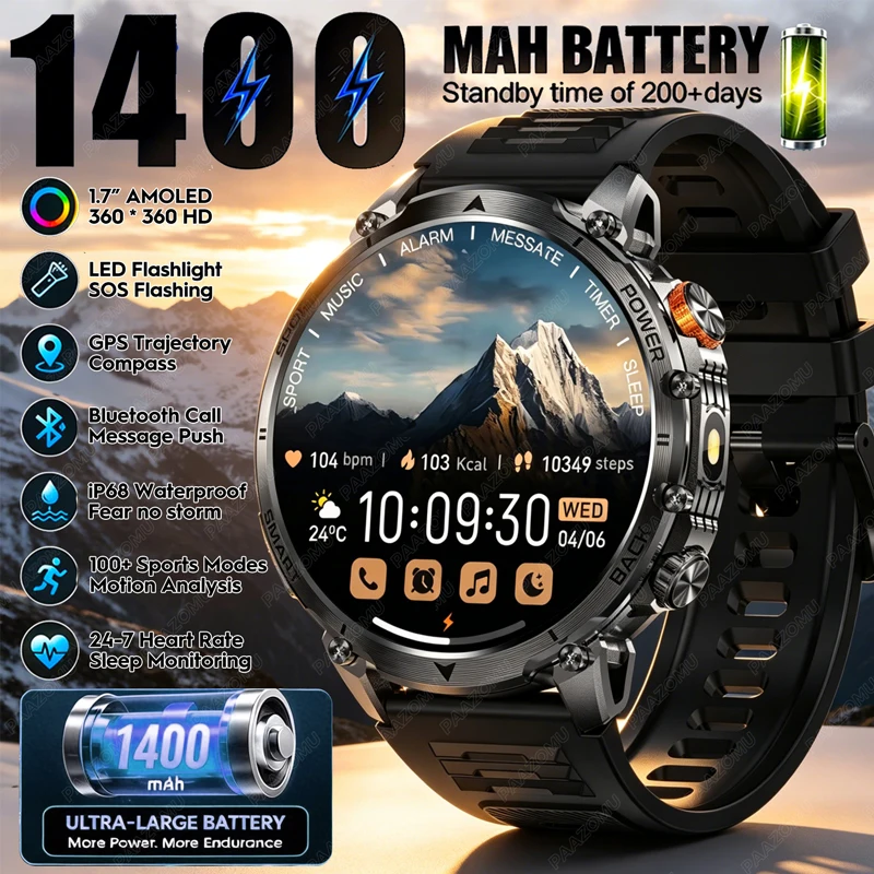 Gym Floor Mats - Reloj Inteligente Resistente para Hombre 2026,