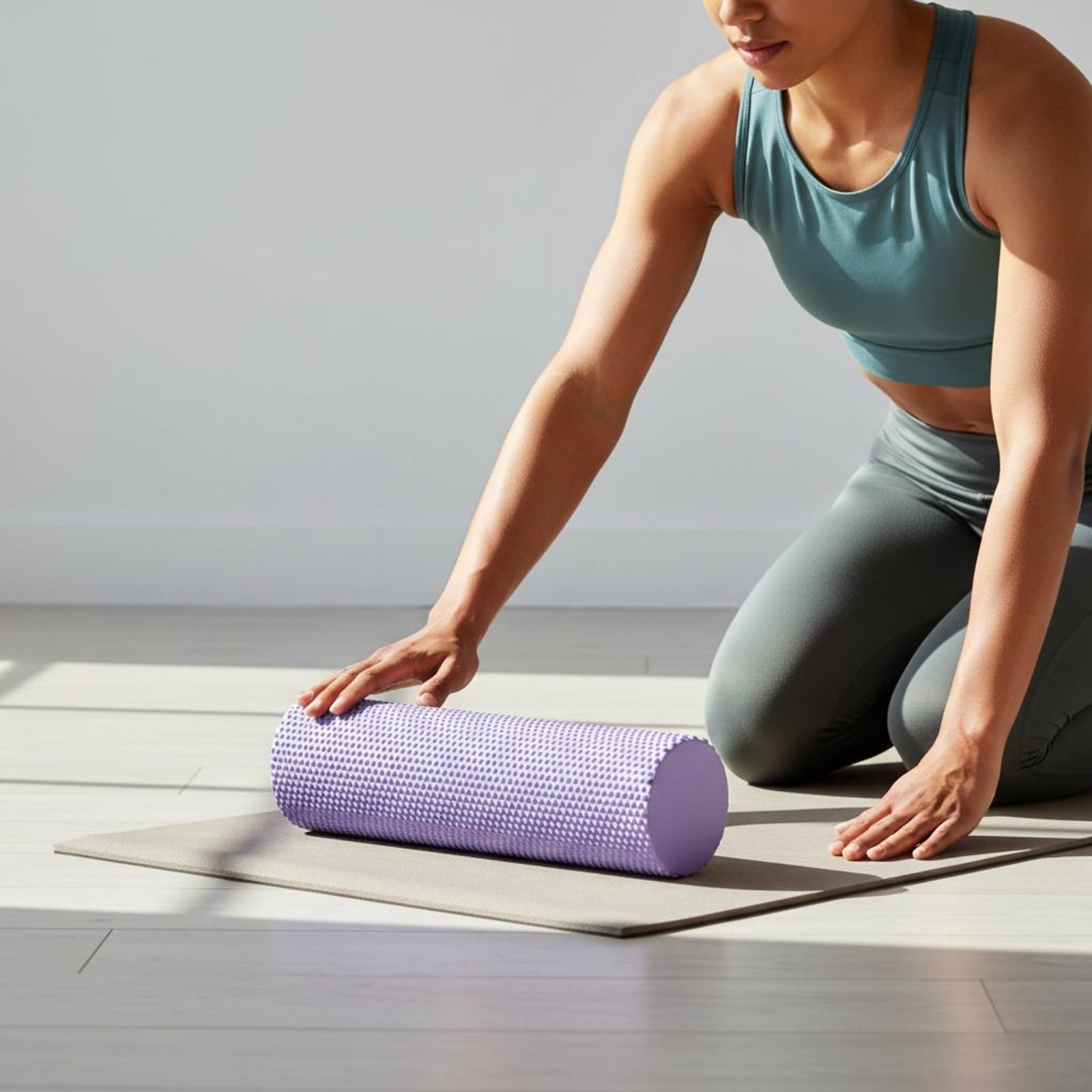 Yoga Fitness Zone - Rodillo de espuma EVA sólido para