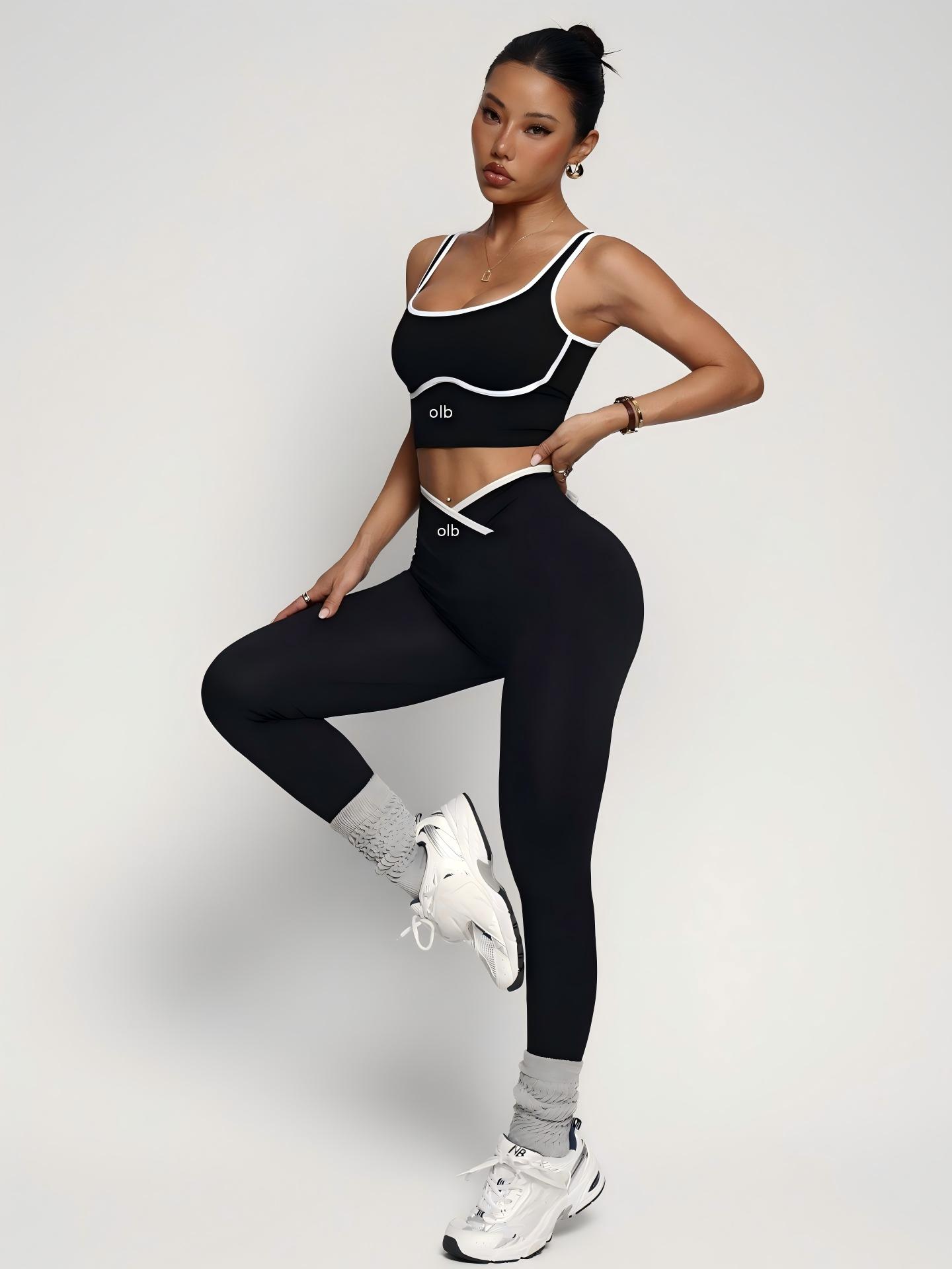 Yoga Fitness Wear - Conjunto deportivo de 2 piezas, top