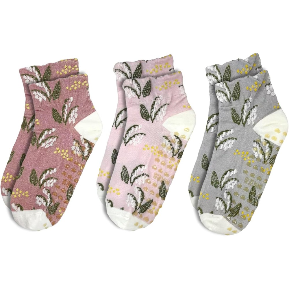 Yoga Fitness Wear - Calcetines de yoga con estampado floral