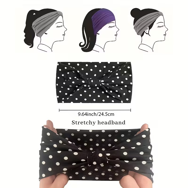 Diademas anudadas de lunares,  - Yoga Fitness Band reseña y precio
