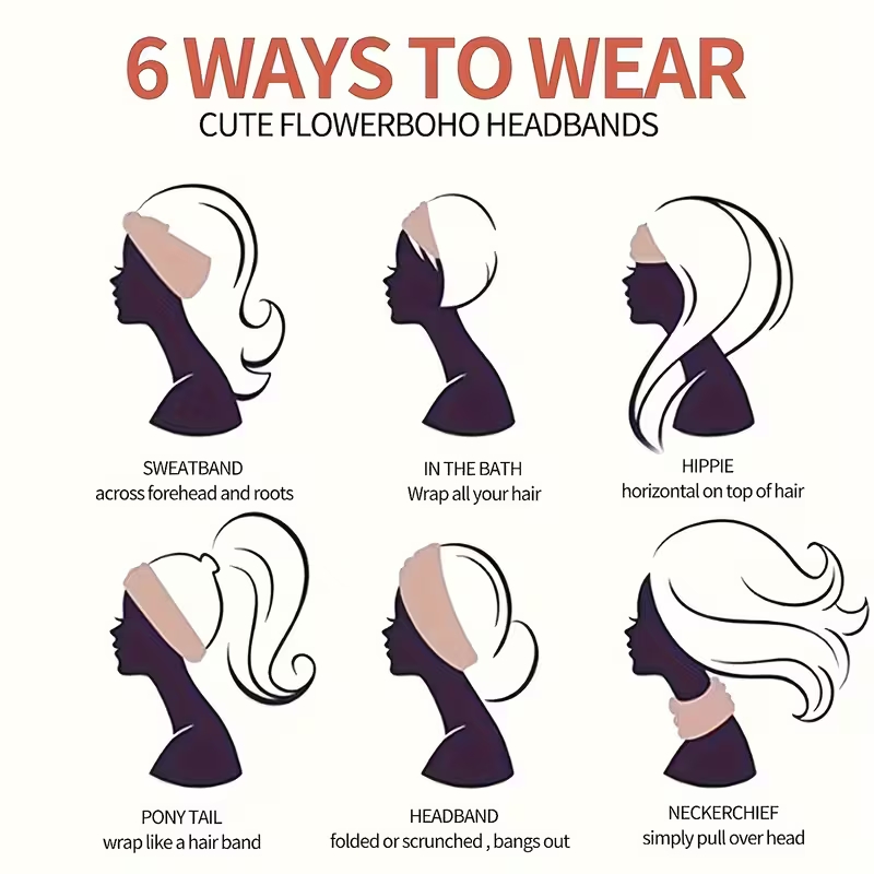 Diademas anudadas de lunares,  - Yoga Fitness Band reseña y precio
