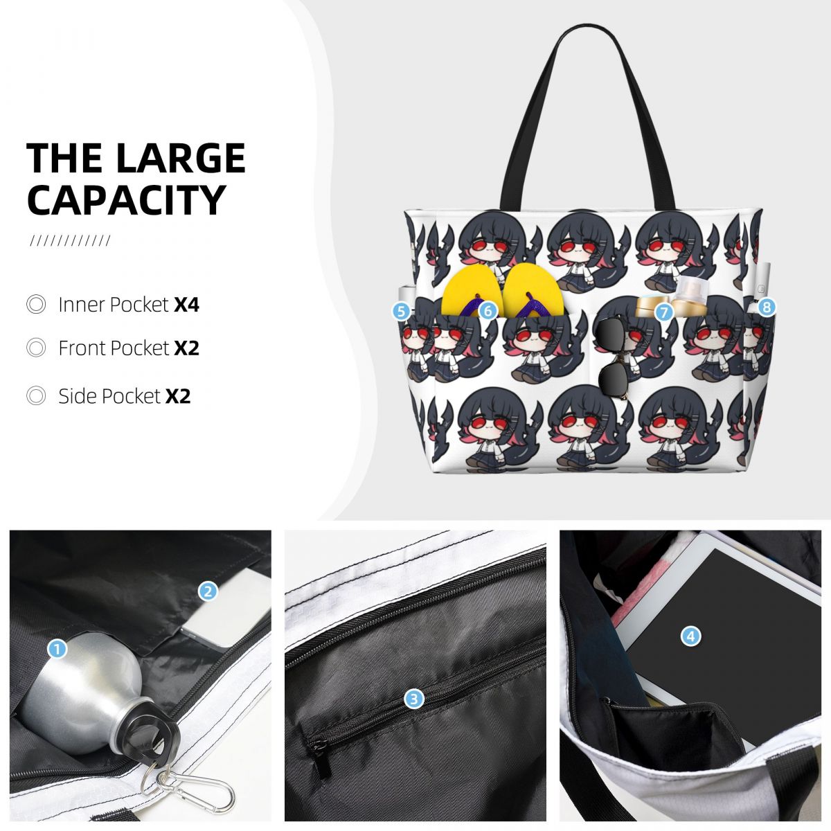 Bolsa de Playa Chibi de Anime  - Yoga Fitness Zone reseña y precio