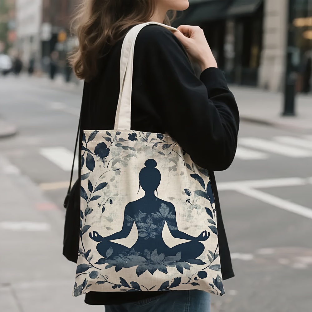 Bolso de hombro de lona con te - Yoga Fitness Gifts reseña y precio